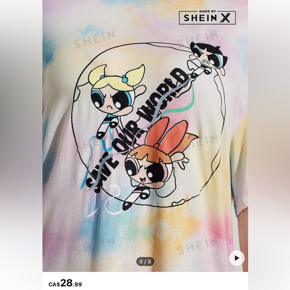 Powerpuff Girls Earth Day Tye Dye Graphic Dress - Picture 2 of 2